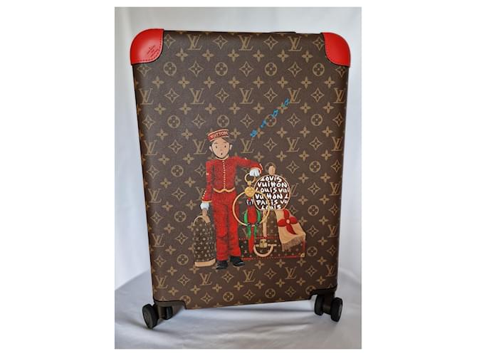 Louis Vuitton Horizont 55 EINZIGARTIG IN DER WELT Braun Rot - Ansicht 2