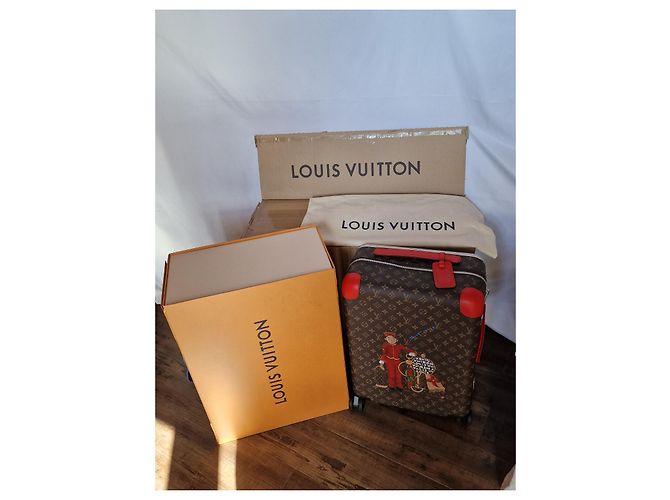 Louis Vuitton Horizont 55 EINZIGARTIG IN DER WELT Braun Rot - Ansicht 9