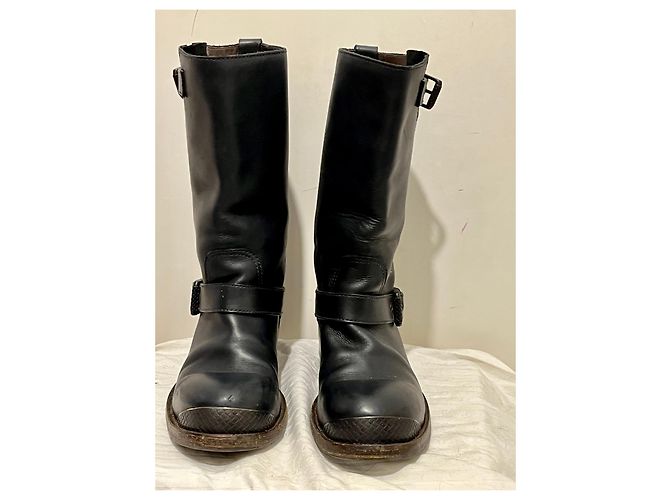 Bottega Veneta Botas de Moto com fivela forrada e forradas Azul marinho Azul escuro - vista 3