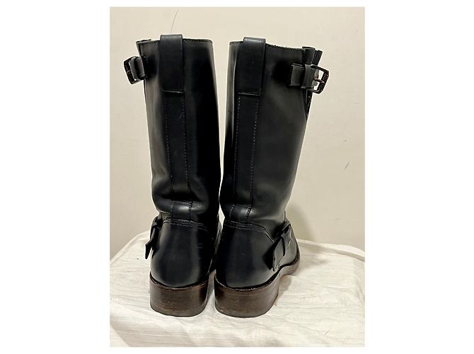 Bottega Veneta Botas de Moto com fivela forrada e forradas Azul marinho Azul escuro - vista 4