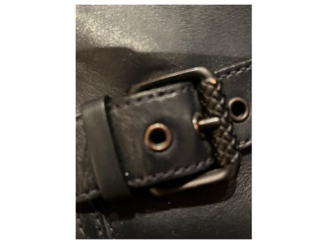 Bottega Veneta Botas de Moto com fivela forrada e forradas Azul marinho Azul escuro - vista 8