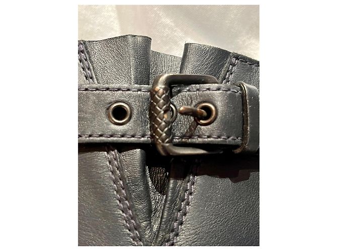 Bottega Veneta Botas de Moto com fivela forrada e forradas Azul marinho Azul escuro - vista 9