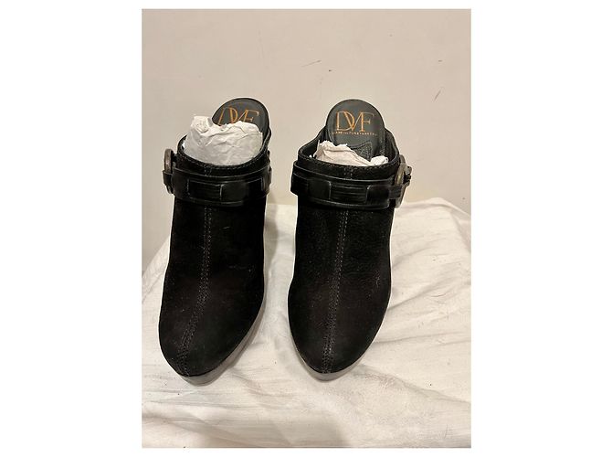 Diane Von Furstenberg Zoccoli DvF neri con plateau e tacco alto - vista 5