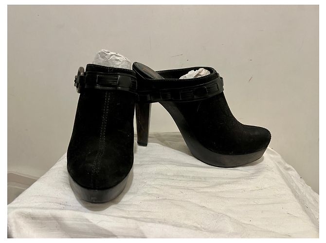 Diane Von Furstenberg Zoccoli DvF neri con plateau e tacco alto - vista 6