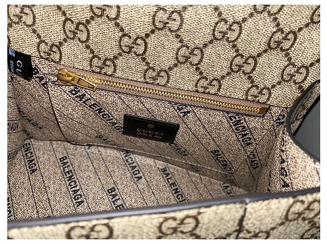 Gucci x Balenciaga Hourglass The Hacker Project misura piccola Beige - vista 11