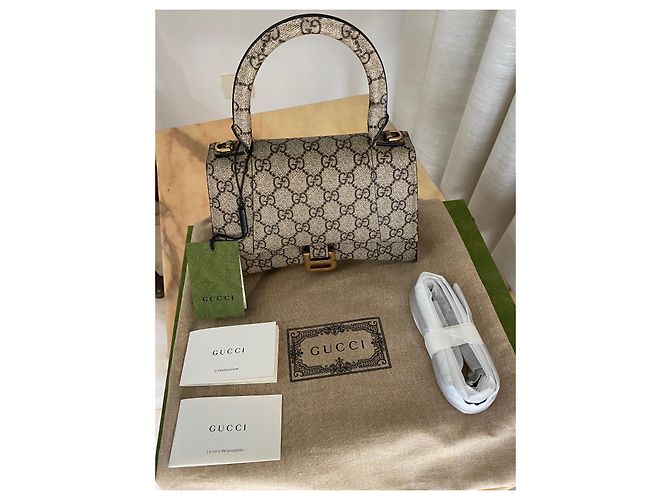 Gucci x Balenciaga Hourglass The Hacker Project misura piccola Beige - vista 8