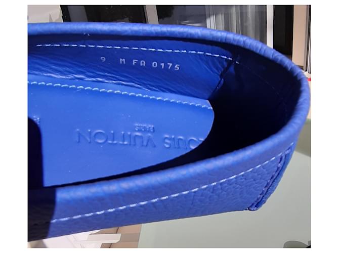 Mocassini Louis Vuitton in pelle blu - vista 2