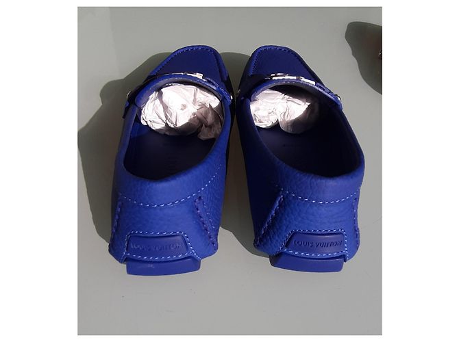 Mocassini Louis Vuitton in pelle blu - vista 6