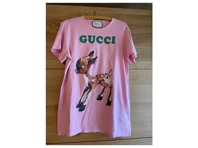 Camiseta Gucci Bambi Rosa de Algodón Talla M - vista 3
