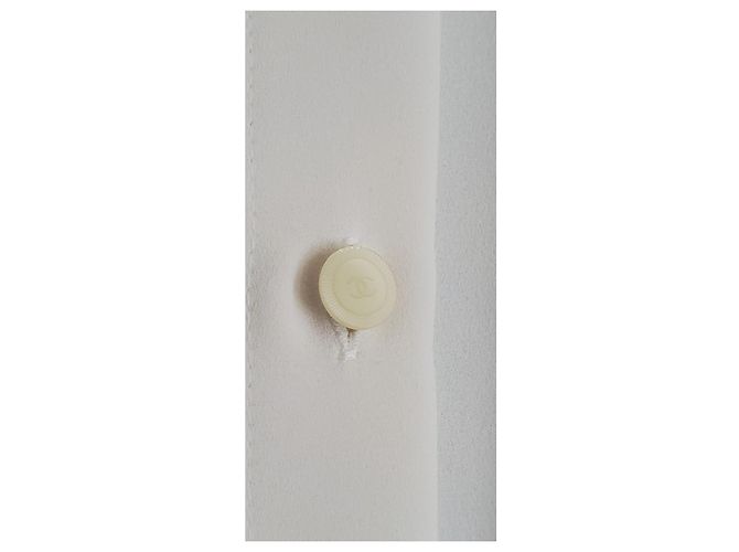 Bella camicetta senza maniche Chanel T.36 Bianco sporco - vista 2