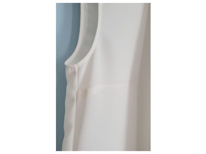 Bella camicetta senza maniche Chanel T.36 Bianco sporco - vista 3