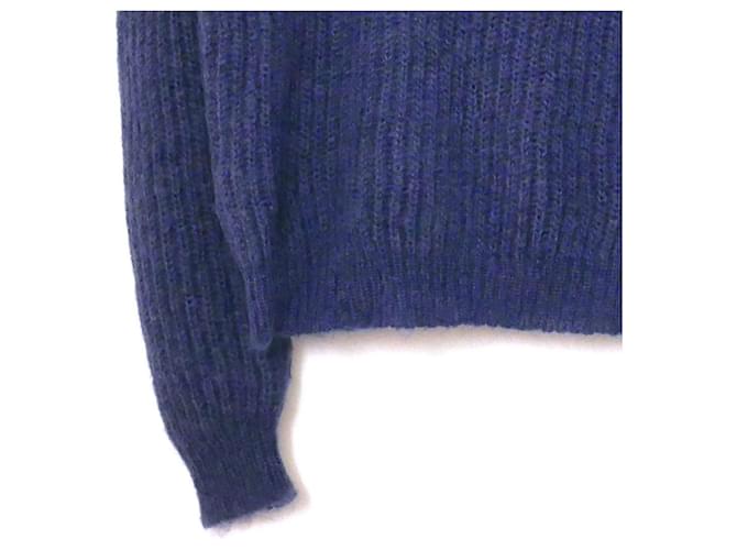 Masscob blauer Mohairpullover - Ansicht 2