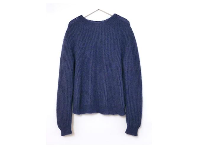 Masscob blauer Mohairpullover - Ansicht 3