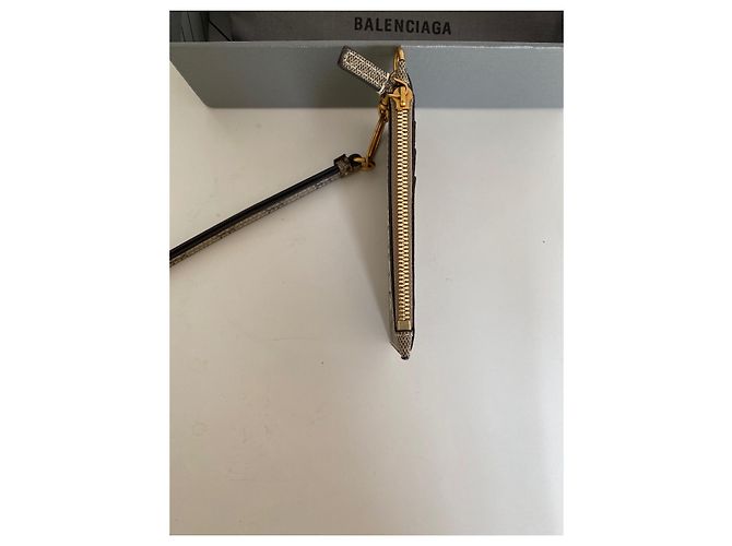 Gucci x Balenciaga Tarjetero con correa GG Supreme Monogram Logo Beige Ebony - vista 7