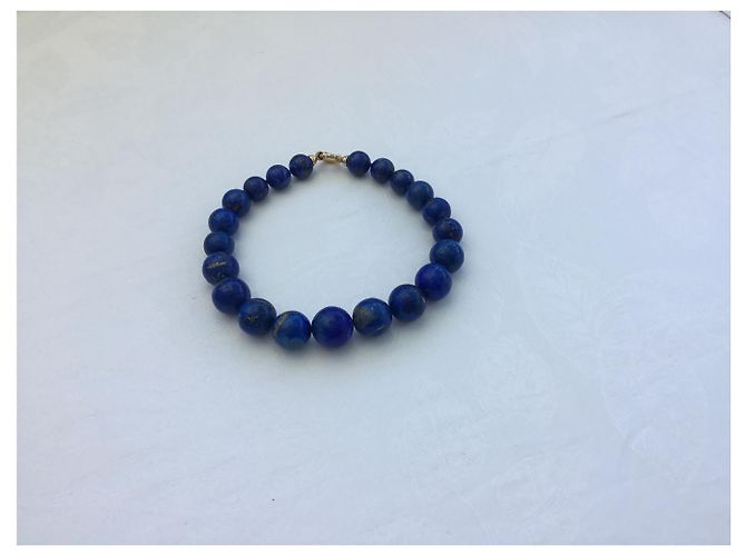 Autre Marque Collana R Chute in Lapis Lazuli Oro Giallo Blu - vista 4