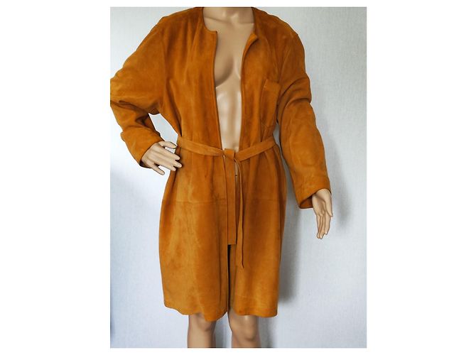 Autre Marque Caramel Deerskin Coat - view 2
