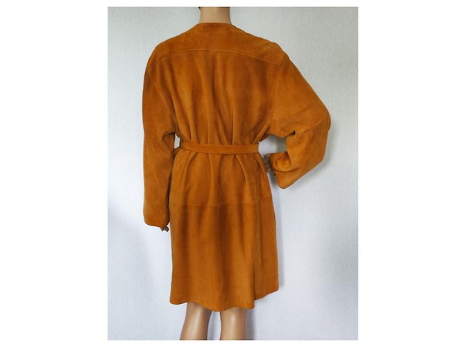 Autre Marque Caramel Deerskin Coat - view 3