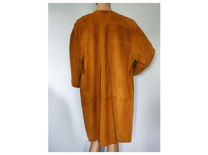 Autre Marque Caramel Deerskin Coat - view 4