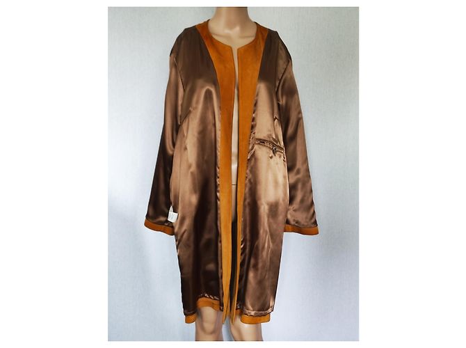 Autre Marque Caramel Deerskin Coat - view 5