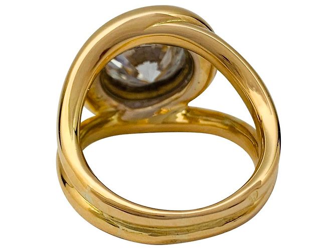 inconnue Anello intrecciato in oro bicolore, diamante 2,78 carati. - vista 8