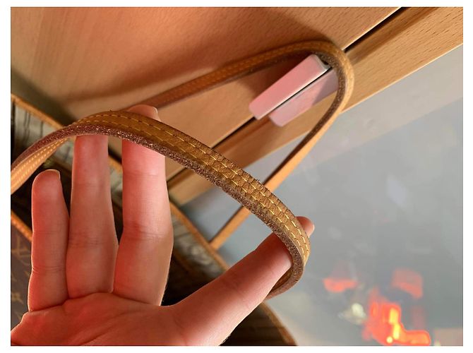 Louis Vuitton Neverfull MM Pelle Bronzo - vista 10