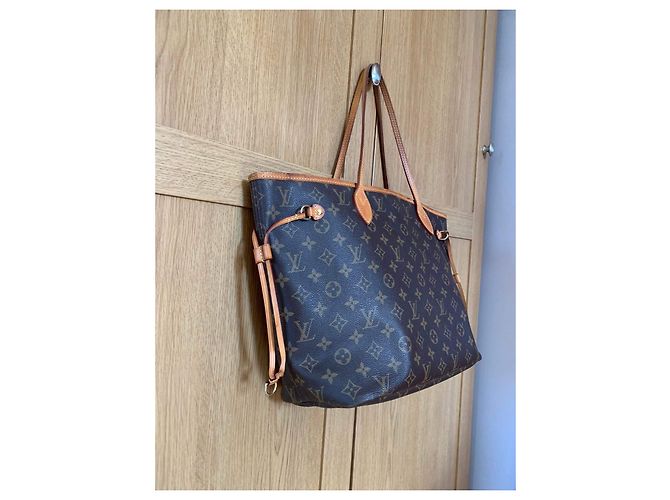 Louis Vuitton Neverfull MM Pelle Bronzo - vista 4