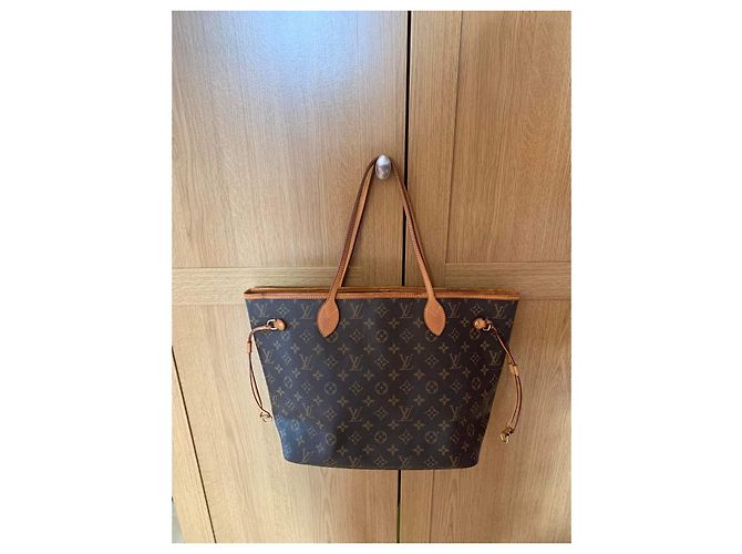 Louis Vuitton Neverfull MM Pelle Bronzo - vista 7