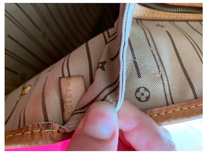 Louis Vuitton Neverfull MM Pelle Bronzo - vista 8