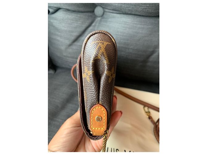 Eva Bolso de mano Louis Vuitton Favorite MM Cuero Bronce - vista 10
