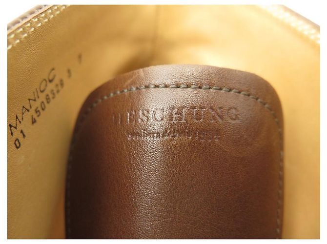 NOVE SAPATOS DE MANDIOCA HESCHUNG 7 41 BOTAS COM FIVELAS DE COURO MARROM - vista 4