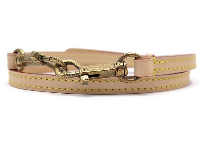 Speedy NOVA PEÇA LOUIS VUITTON BANDOULIERE PARA BOLSA DE CORRENTE RÁPIDA EM COURO Caramelo - vista 2