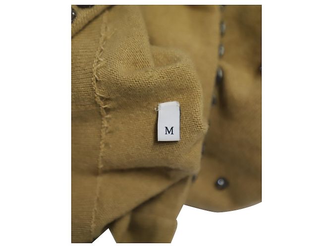 Valentino Garavani Pulloverkleid mit Kristallverzierung aus brauner Kamelwolle - Ansicht 8