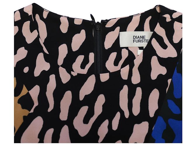 Diane Von Furstenberg Abito a trapezio Belmont in seta multicolore Stampa python - vista 4