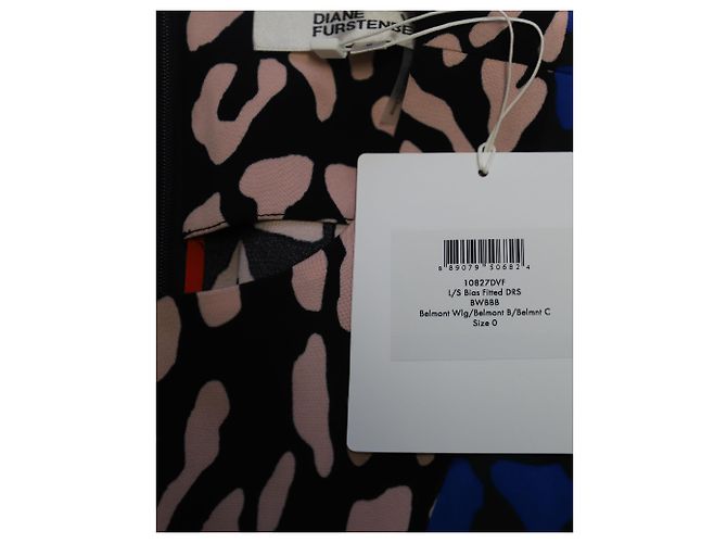 Diane Von Furstenberg Abito a trapezio Belmont in seta multicolore Stampa python - vista 6