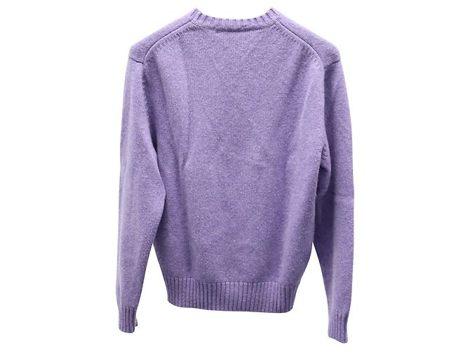 Michael Kors Pullover mit Rundhalsausschnitt aus lila Wolle - Ansicht 2