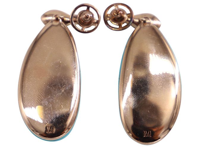 Orecchini Monica Vinader Nura in Turchese 18k Rose Gold - vista 2