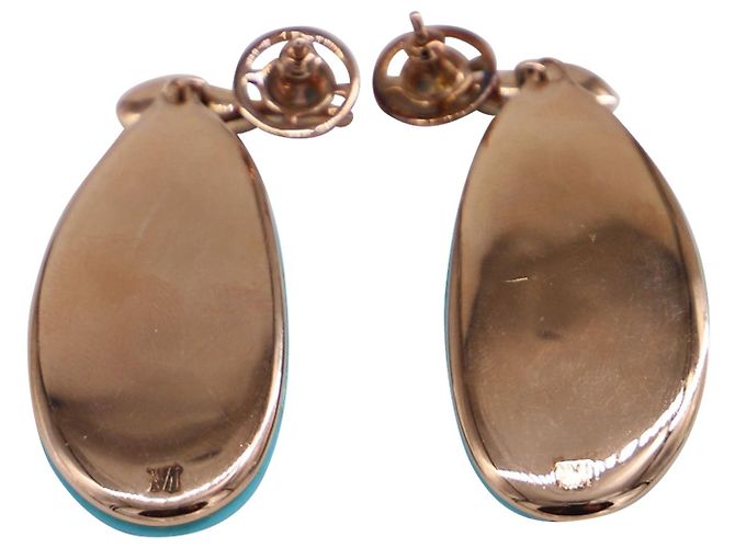 Orecchini Monica Vinader Nura in Turchese 18k Rose Gold - vista 4