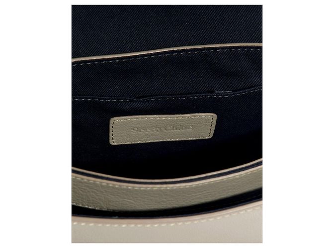 See by Chloé Borsa a tracolla piccola Hana in pelle scamosciata e vitello Motty Grey - Ansicht 4