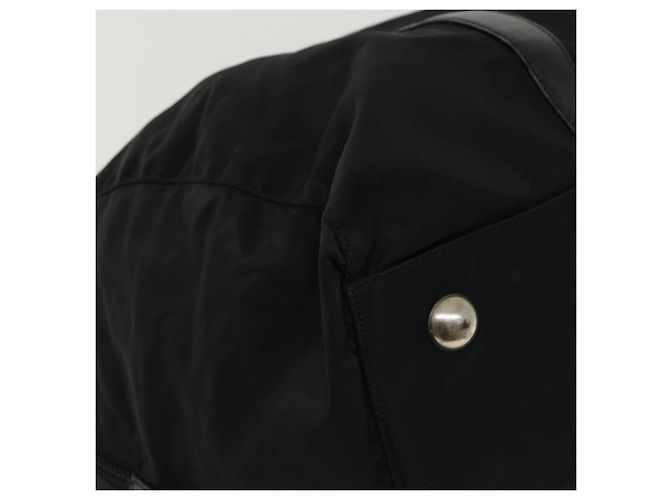PRADA Boston Bag Nylon Pelle Nero Auth ac981 - vista 15
