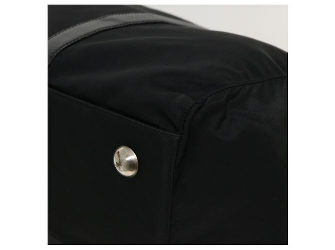 PRADA Boston Bag Nylon Pelle Nero Auth ac981 - vista 16
