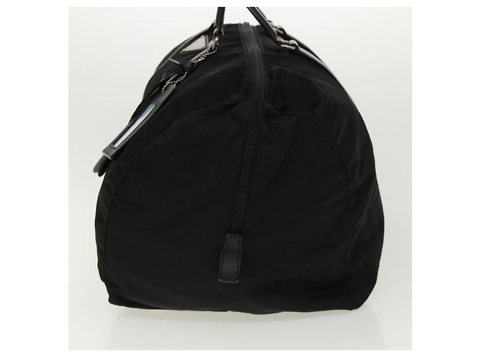 PRADA Boston Bag Nylon Pelle Nero Auth ac981 - vista 3