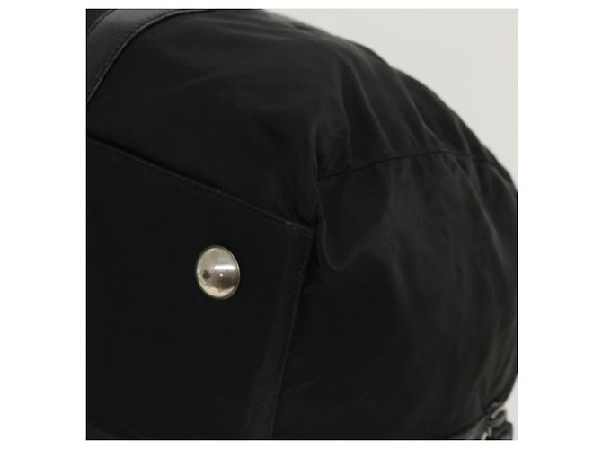 PRADA Boston Bag Nylon Pelle Nero Auth ac981 - vista 9