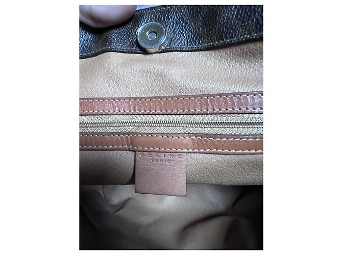 Big Bag Borsa tote Céline Macadam in pelle marrone - vista 7