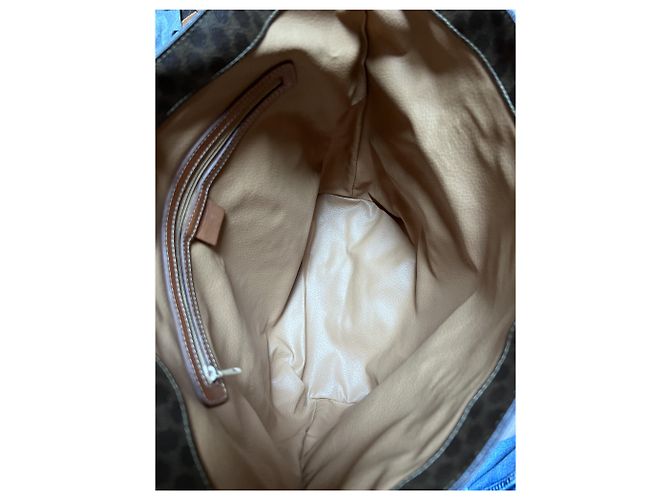 Big Bag Borsa tote Céline Macadam in pelle marrone - vista 8