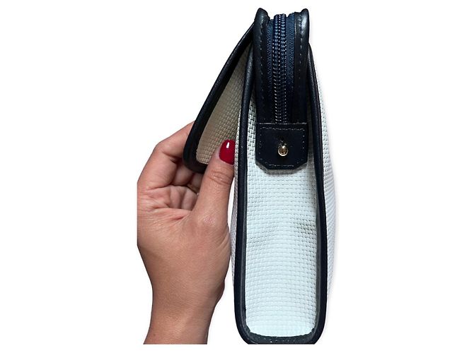 Bolso de mano con solapa tejida Yves Saint Laurent Blanco - vista 4