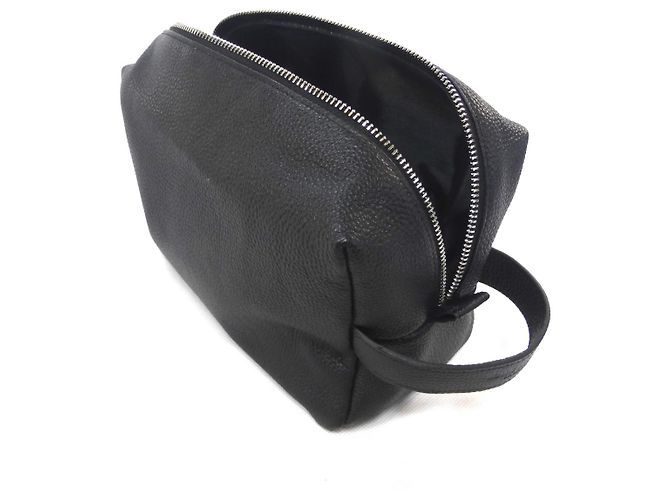 Autre Marque Beauty case in pelle nera Nero - vista 10