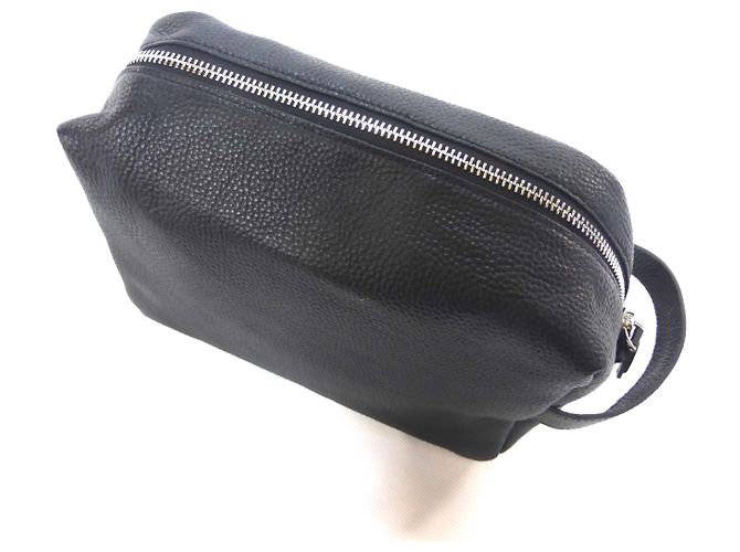 Autre Marque Beauty case in pelle nera Nero - vista 3