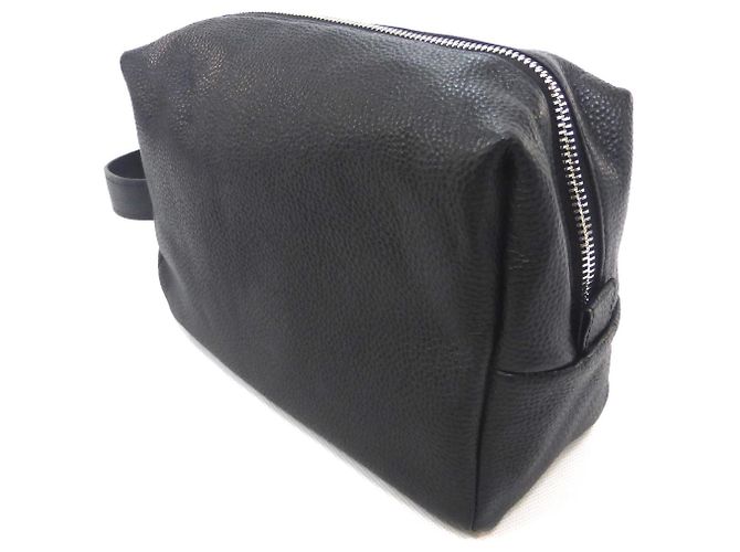 Autre Marque Beauty case in pelle nera Nero - vista 5