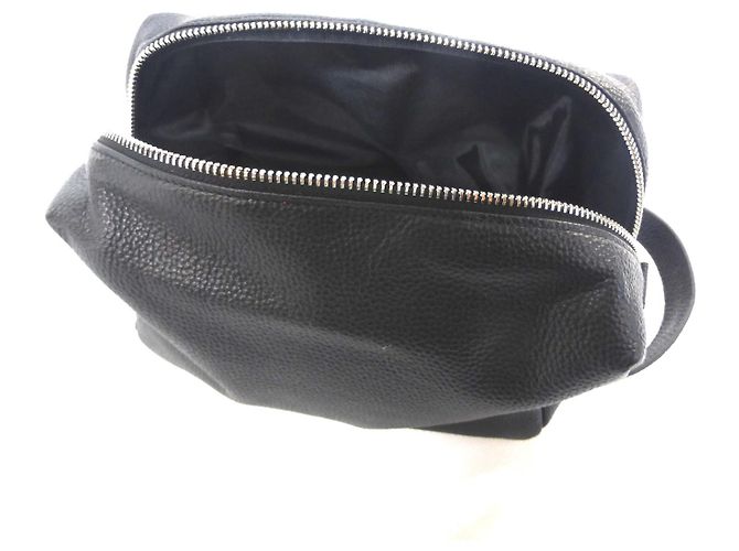 Autre Marque Beauty case in pelle nera Nero - vista 8