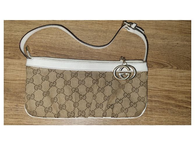 Borsa a mano Gucci Beige in tessuto - vista 8